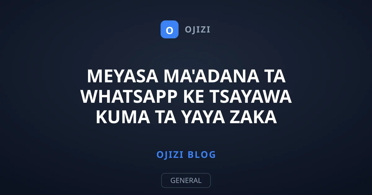 Meyasa Ma'adana Ta WhatsApp Ke Tsayawa Kuma Ta Yaya Zaka Gyara?